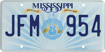 MS license plate JFM954