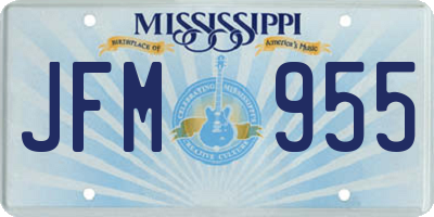 MS license plate JFM955