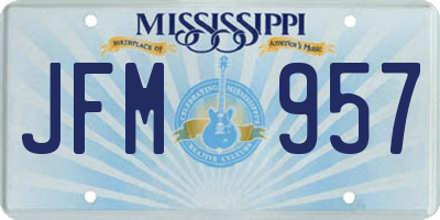 MS license plate JFM957