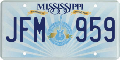 MS license plate JFM959