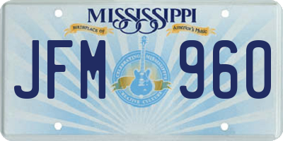 MS license plate JFM960