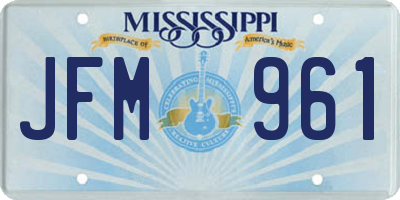 MS license plate JFM961