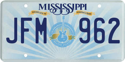 MS license plate JFM962