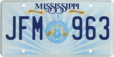 MS license plate JFM963