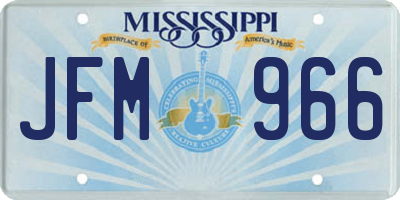 MS license plate JFM966