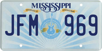 MS license plate JFM969
