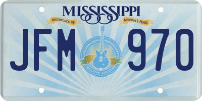 MS license plate JFM970