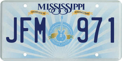MS license plate JFM971