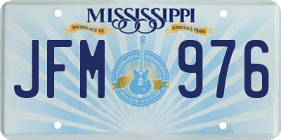 MS license plate JFM976