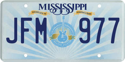 MS license plate JFM977