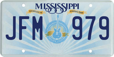 MS license plate JFM979