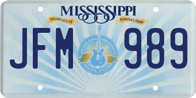 MS license plate JFM989