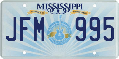 MS license plate JFM995