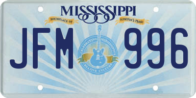 MS license plate JFM996