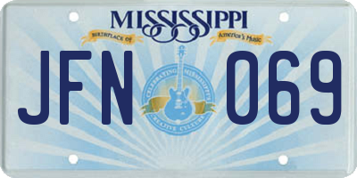 MS license plate JFN069