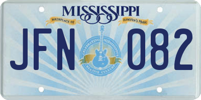 MS license plate JFN082