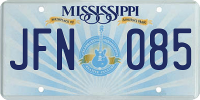 MS license plate JFN085