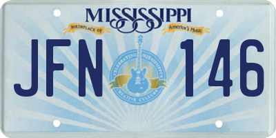 MS license plate JFN146