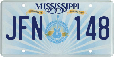MS license plate JFN148