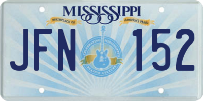 MS license plate JFN152