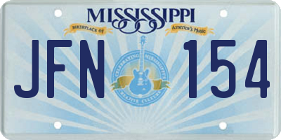 MS license plate JFN154