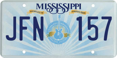MS license plate JFN157