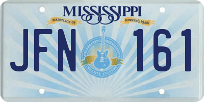 MS license plate JFN161