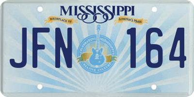 MS license plate JFN164