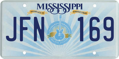 MS license plate JFN169