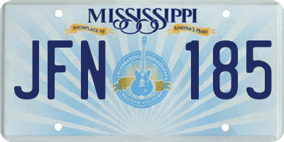 MS license plate JFN185