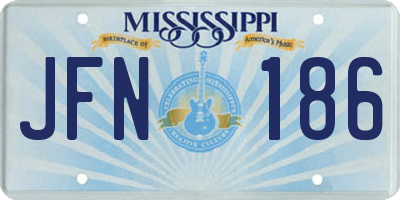 MS license plate JFN186