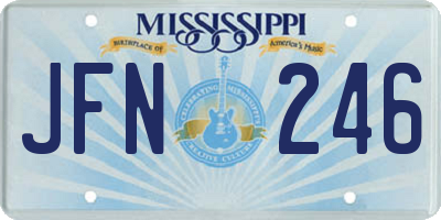 MS license plate JFN246