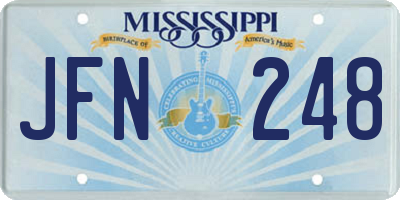 MS license plate JFN248