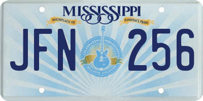 MS license plate JFN256
