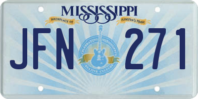 MS license plate JFN271