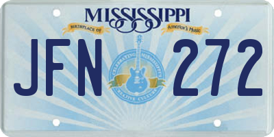 MS license plate JFN272