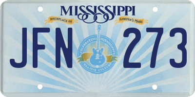 MS license plate JFN273
