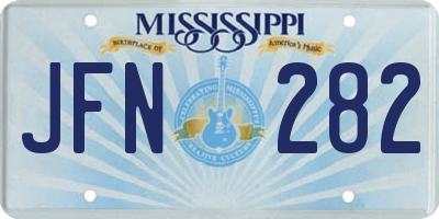 MS license plate JFN282