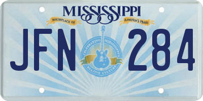 MS license plate JFN284