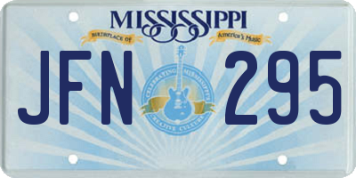 MS license plate JFN295