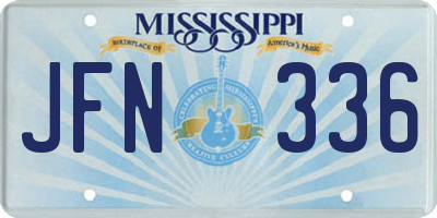MS license plate JFN336