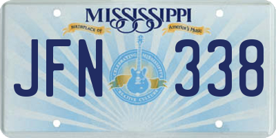 MS license plate JFN338