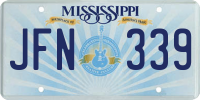 MS license plate JFN339