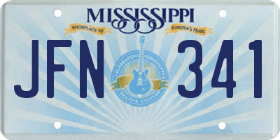 MS license plate JFN341