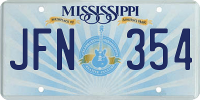 MS license plate JFN354