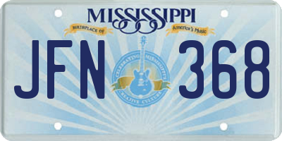 MS license plate JFN368