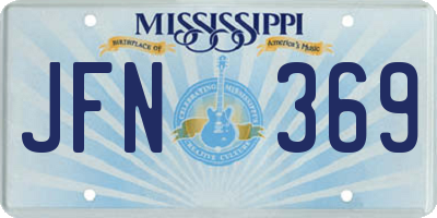 MS license plate JFN369