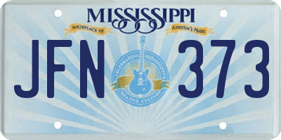 MS license plate JFN373