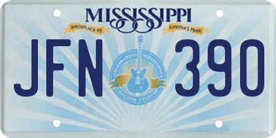 MS license plate JFN390