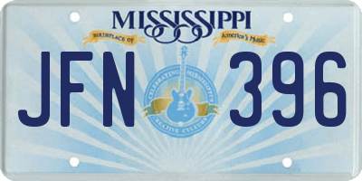 MS license plate JFN396
